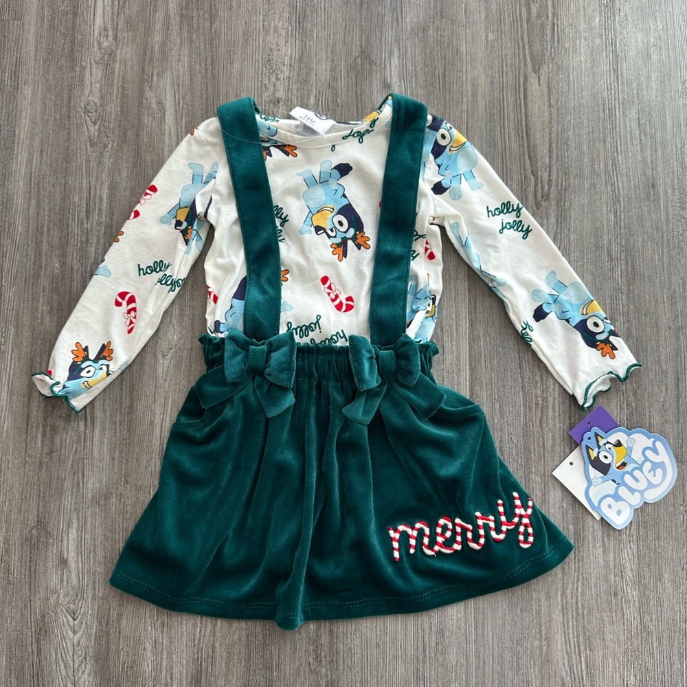 Bluey Christmas Skirt Outfit